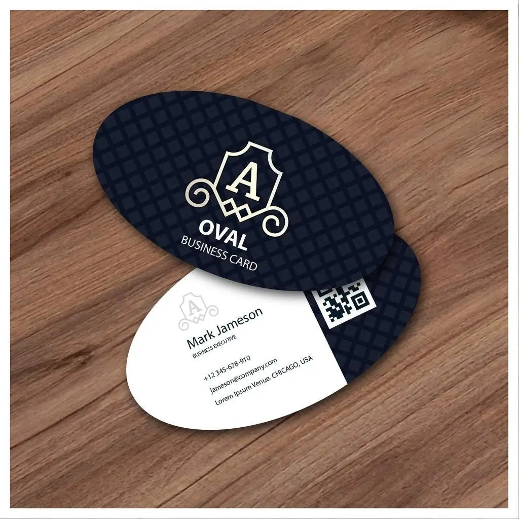 OVAL DESIGN VISITING CARD