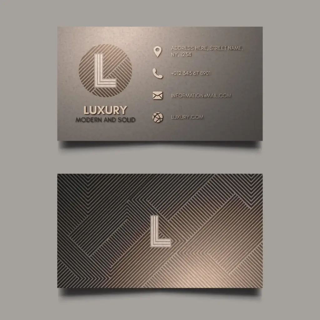 RAISED FOILED VISITING CARD