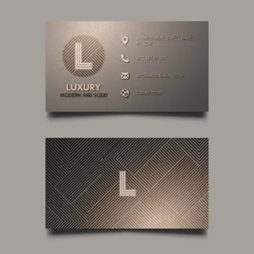 RAISED FOILED VISITING CARD