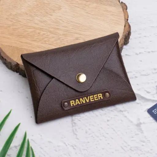 PERSONALIZED LEATHER CARD HOLDER